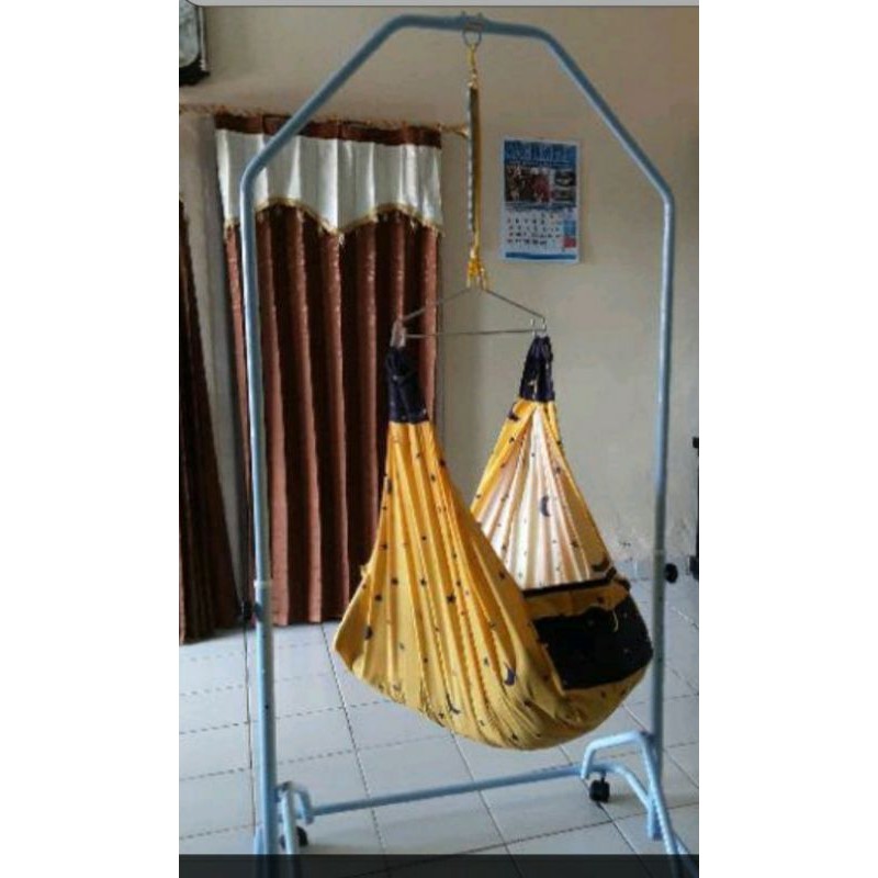 paket tiang ayunan bayi portabel/ set kain ayunan bayi