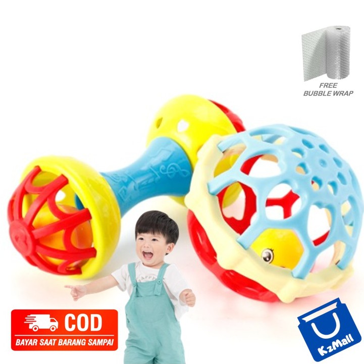 Mainan Kerincingan Bayi Genggam Bunyi / Rattle Genggam / Handbell Silicone BPA FREE