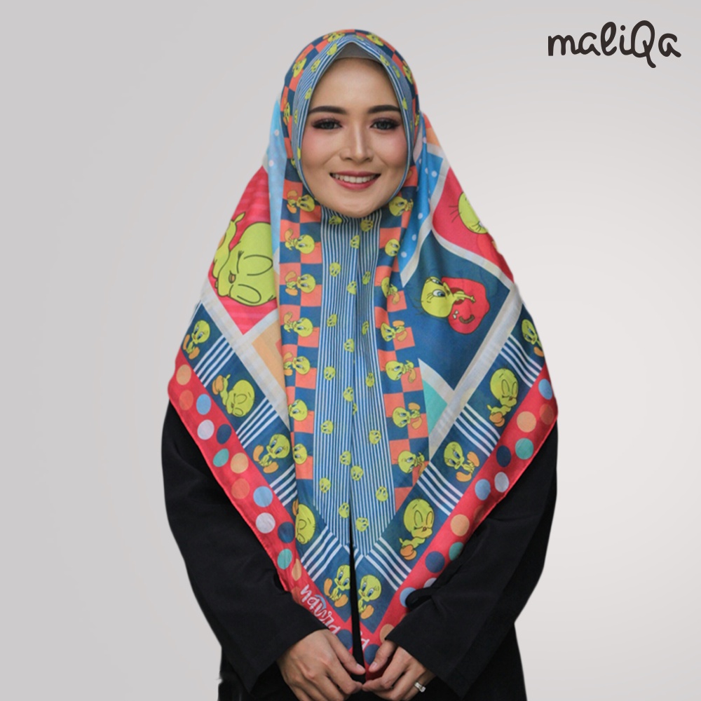 MALIQA -HIJAB SEGI EMPAT PRINTING - MOTIF TWEETY