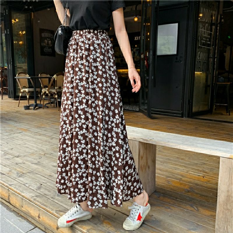 Rok plisket motif/rok wanita fashion korean style