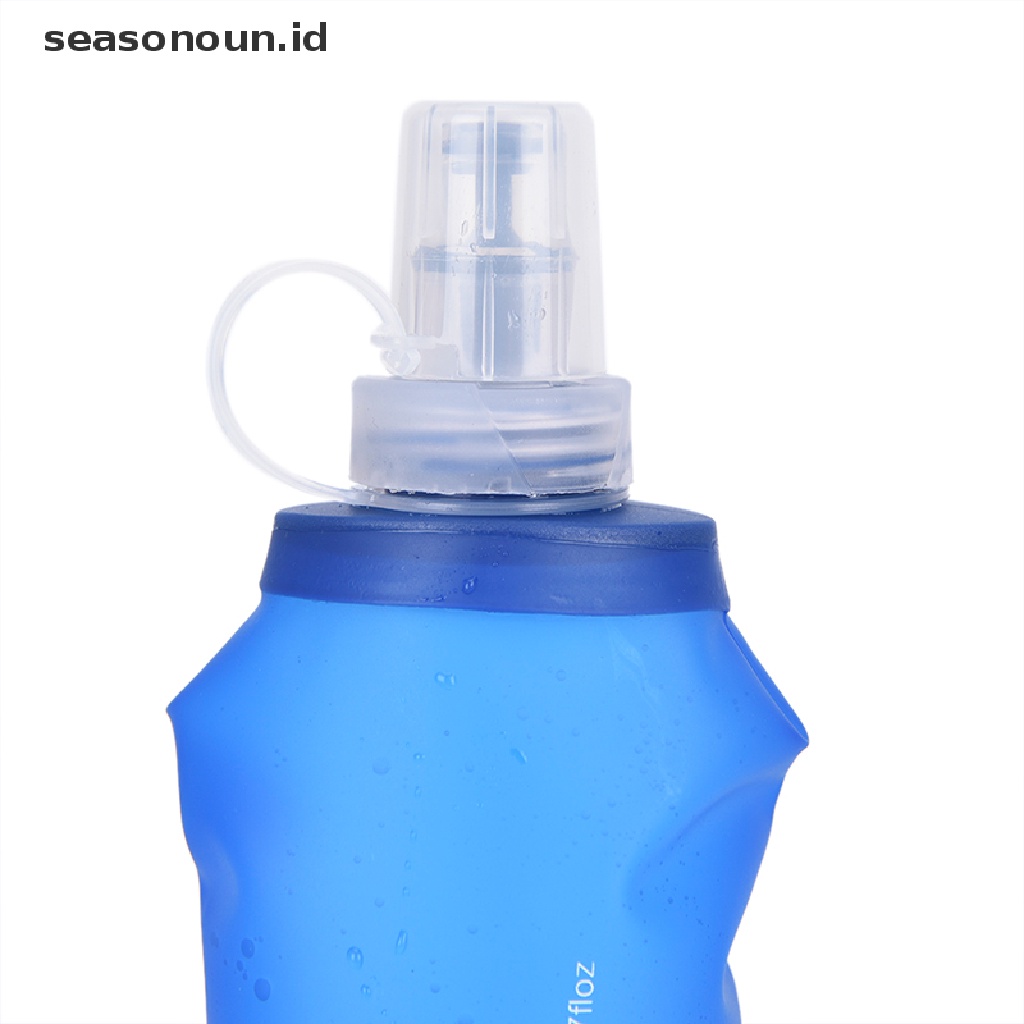 Botol Air Minum Bahan TPU Lembut Model Lipat 500ml Untuk Lari