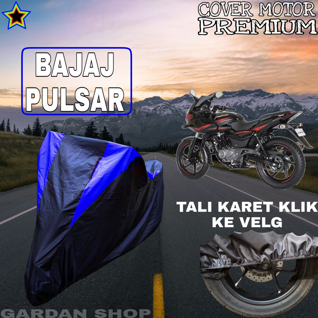 Sarung Motor BAJAJ PULSAR Hitam BIRU Body Cover Bajaj PREMIUM