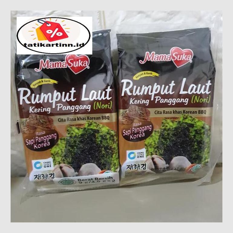 

S50Tat Mamasuka Rumput Laut Panggang Nori Rasa Korean Bbq Isi 2 Pcs Atr05Ytt