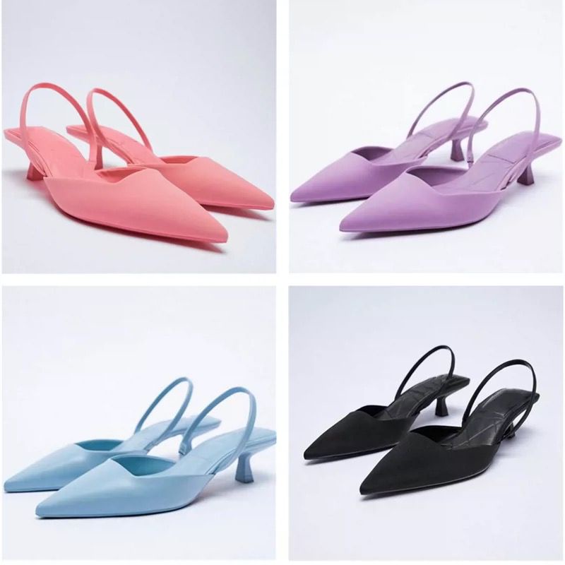 SANDAL HEELS WANITA IMPORT / ZARA 686 HEELS PASTEL 3CM