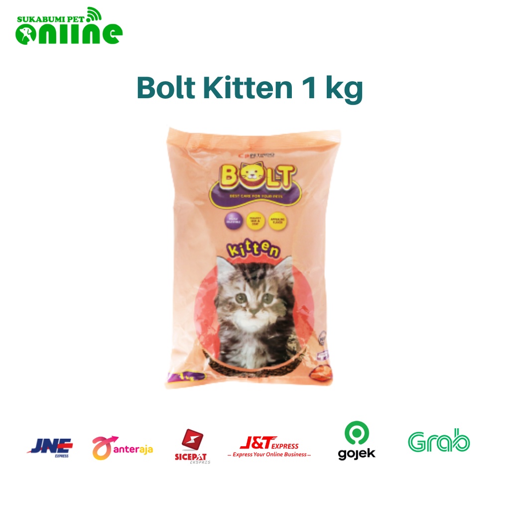Bolt Kitten 1 Kg Makanan Kucing Dry Food Bolt 1Kg