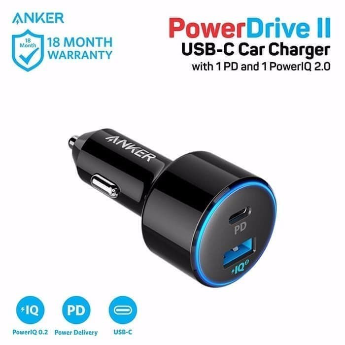 Anker PowerDrive II PD with 1 PD Car Charger Fast Charging [A2229H12]