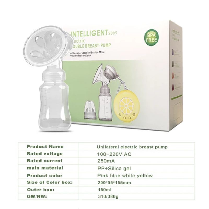 LZ.A11 pompa asi elektrik single pump LEMON. Breast Pump electrik