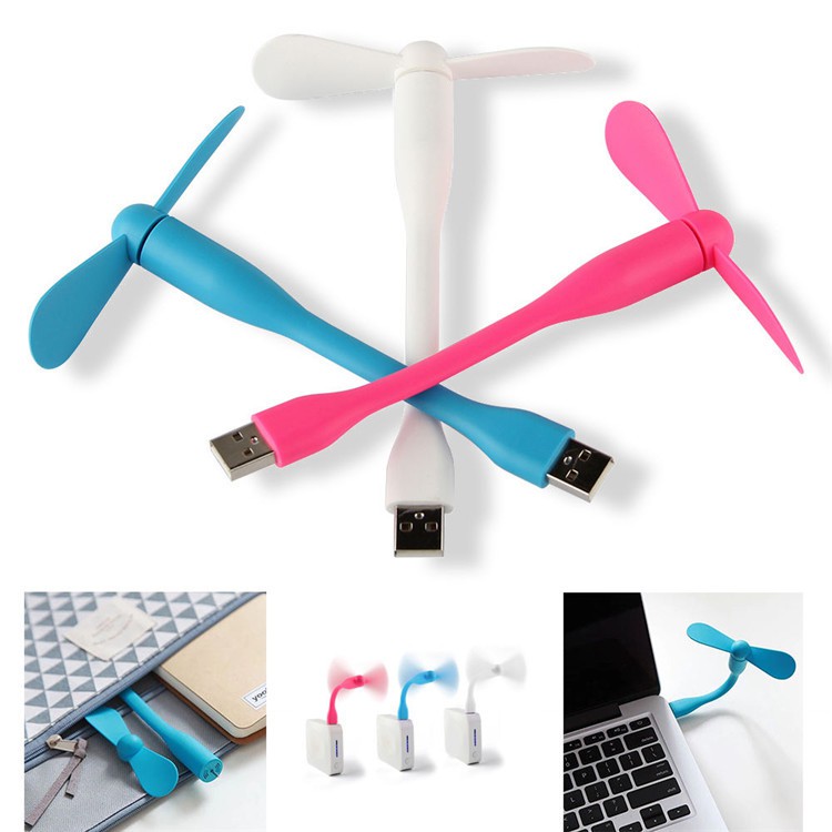 (KUM) Kipas USB Mini Fan Kipas Baling Baling Mini Portable Fan- 1 PCS (Warna Random)