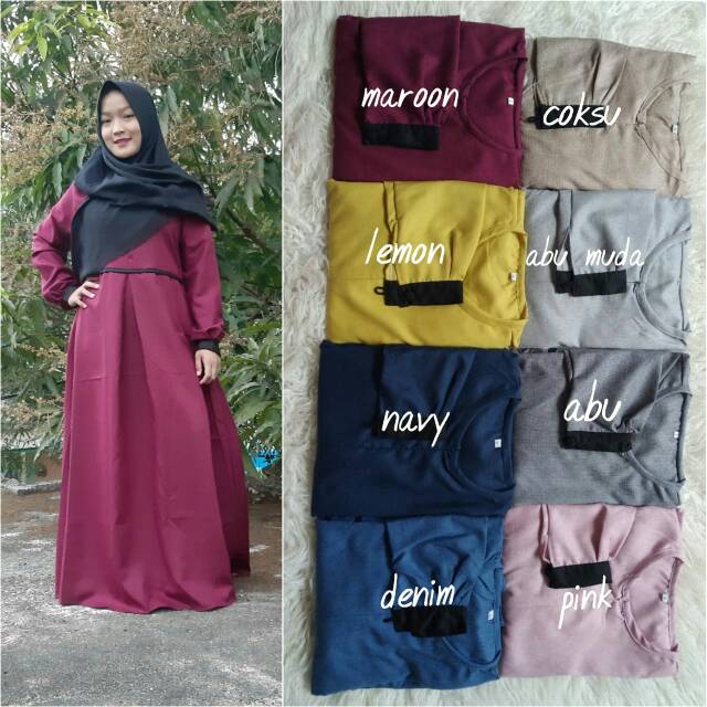 Dress muslimah, gamis katun madinah