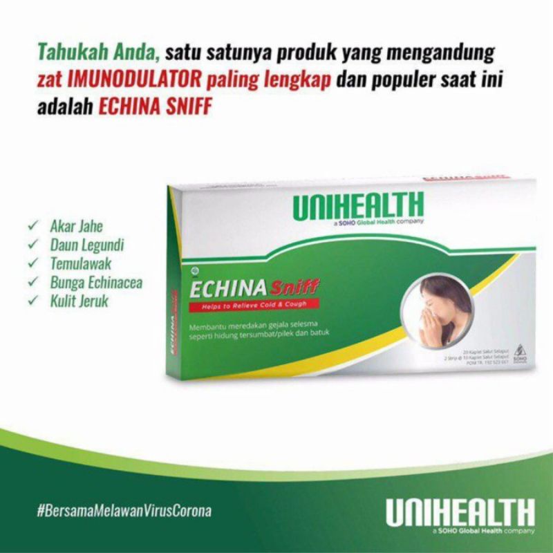 Echina sniff #Promo by unihealth Soho