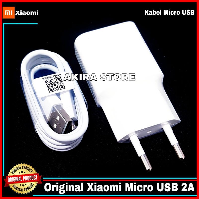 Charger Xiaomi Redmi 7 Original 100% Micro USB 2A