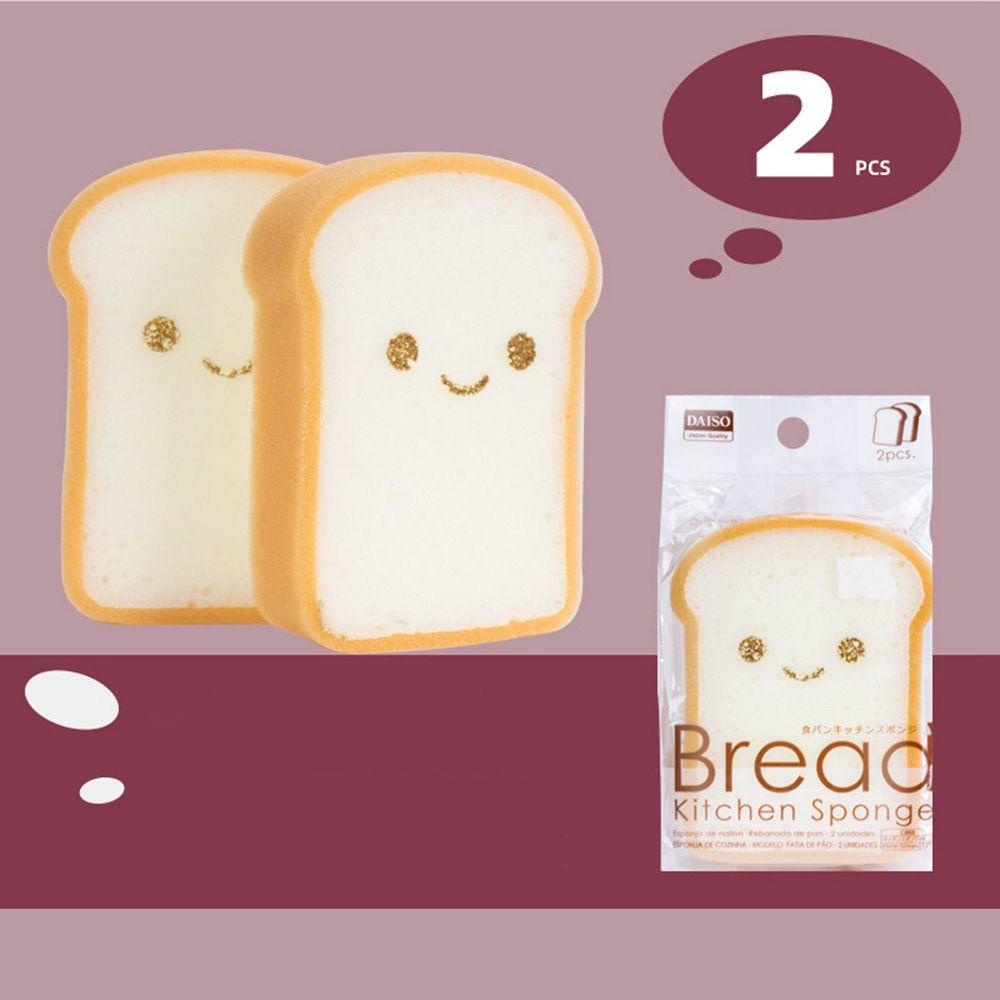 Rebuy Spons Cuci Piring 2 Pcs Kualitas Tinggi Dekontaminasi Dua Sisi Aksesoris Dapur Penyerapan Air Yang Kuat Scrubber