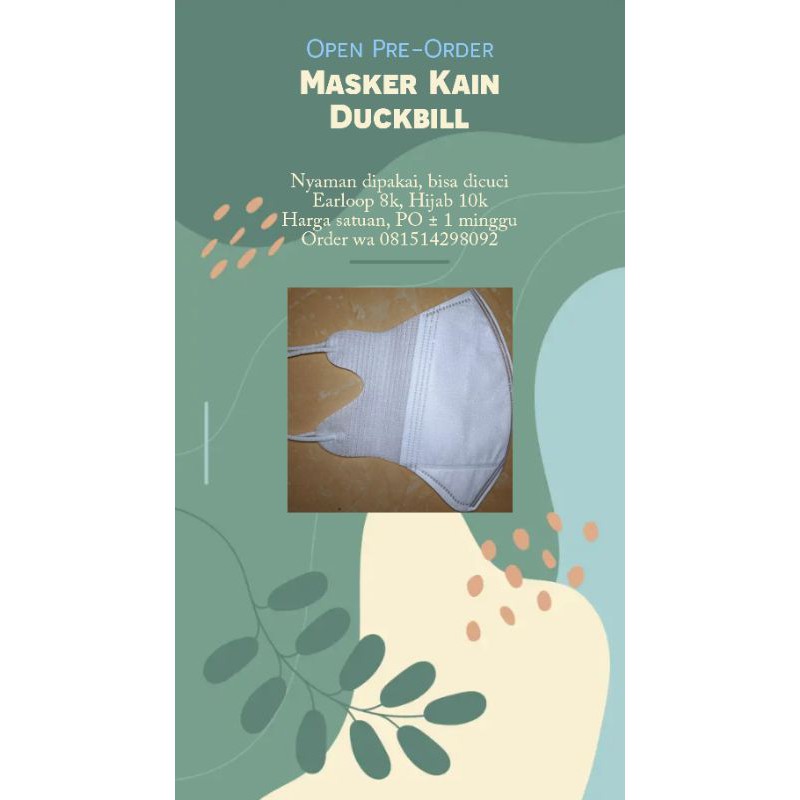 Masker Kain Duckbill