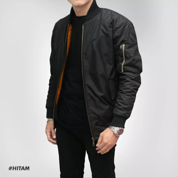 Jaket Bomber Polos - Jaket Casual - Bomber Polos