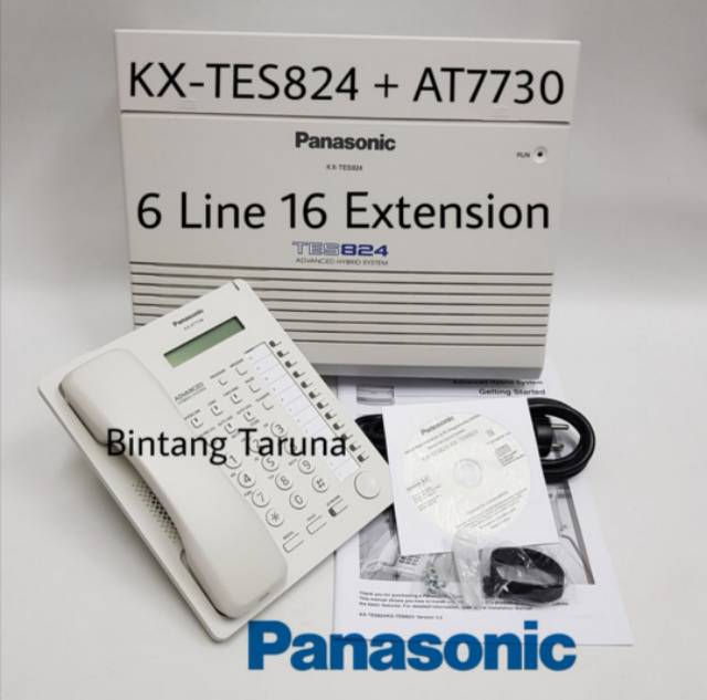 Pabx Panasonic KX-TES824 + Telepon KX-AT7730 (6 Line 16 Ext)