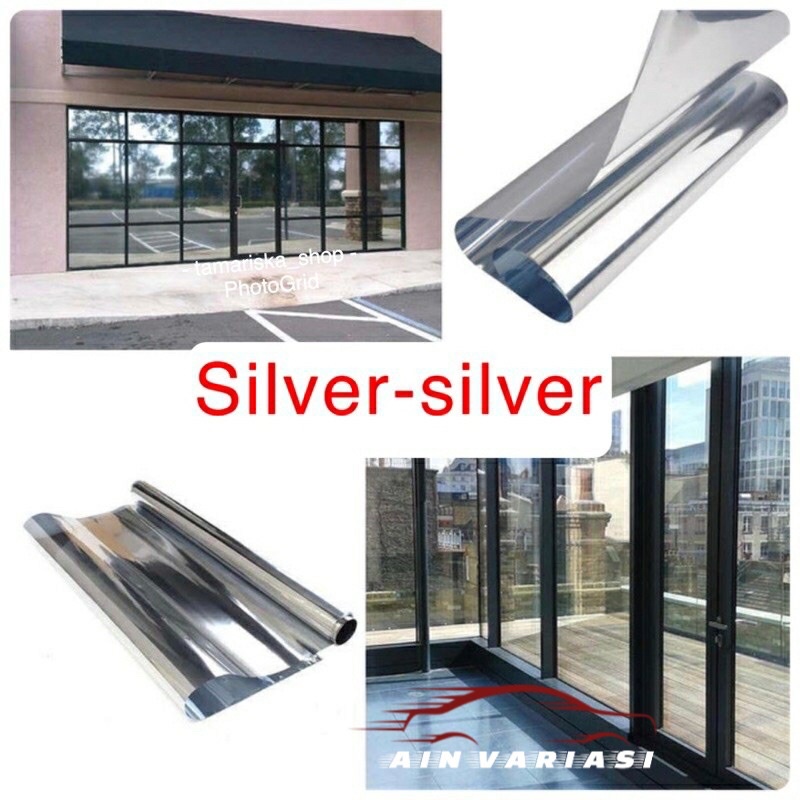stiker kaca film silver (sparta) mobil jendela rumah gedung kantor murah