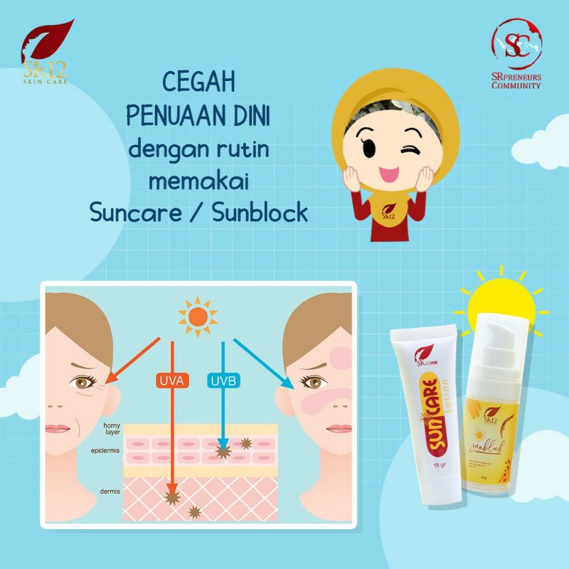 SUNBLOCK SR12/ SUNBLOCK SPF 30++/ SUNBLOCK WAJAH BPOM