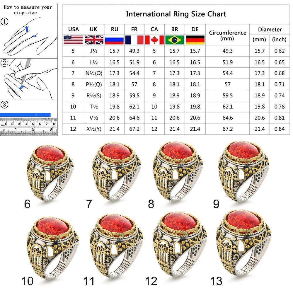 Nanas Pria Wanita Cincin Vintage Retro Handmade Ukir Turki Signet Zircon Stone