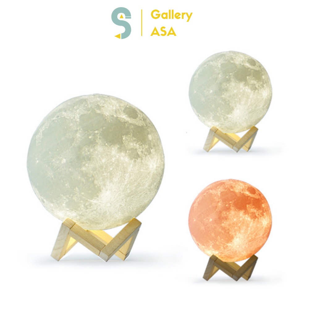 Moon Lamp Lampu Rak Pajangan Hiasan Unik Dekorasi Meja Ruang Tamu Ruangan Rumah Bulan Galaxy LED 3D