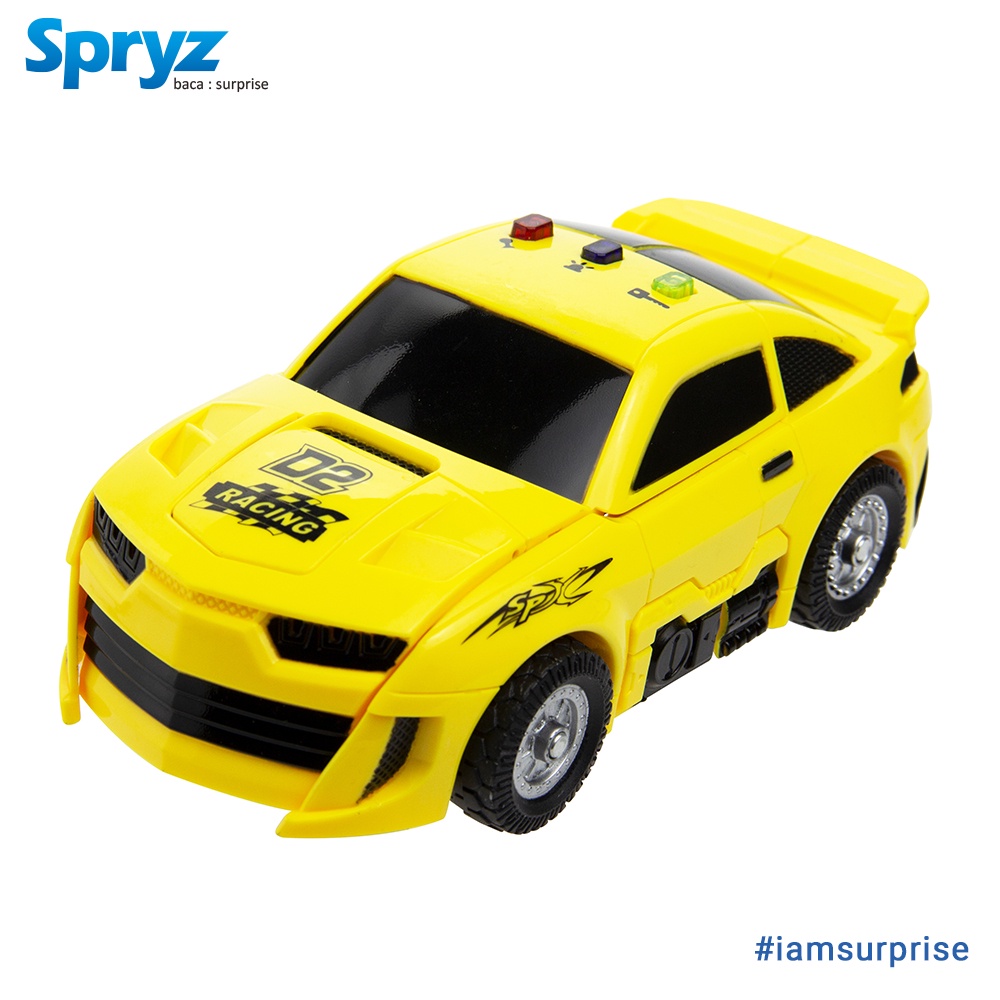 Spryz Revamp Justice Kitt - Mainan Mobil Robot Transformer