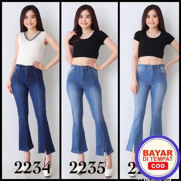 Jual Cuci Gudang Celana Wanita Baggy Jeans Boyfriend Saku Skinny Kekin