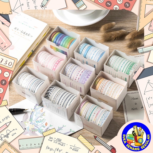 

Washi Tape 10pcs/Set 5mm x 2M - AT0034