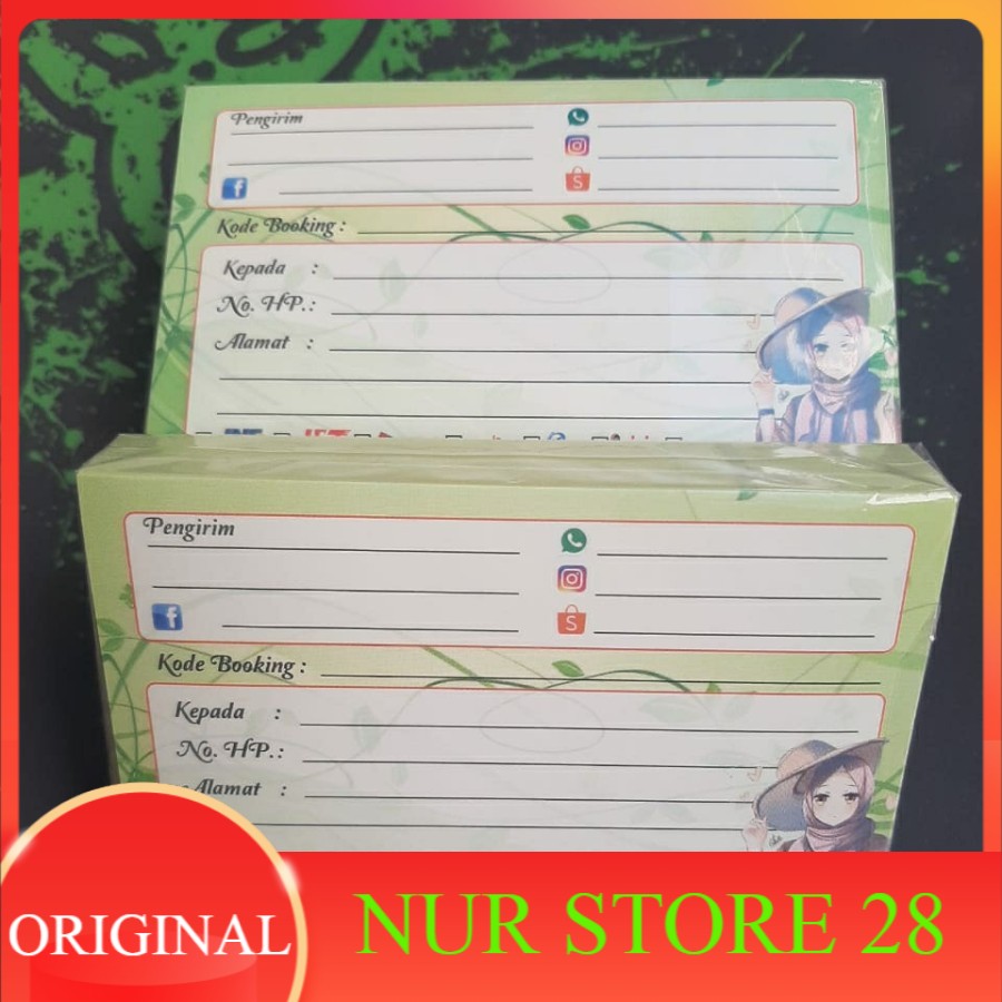 

Sticker Stiker Label Pengiriman Olshop Bhn HVS (100 lbr) /stiker label pengiriman olshop