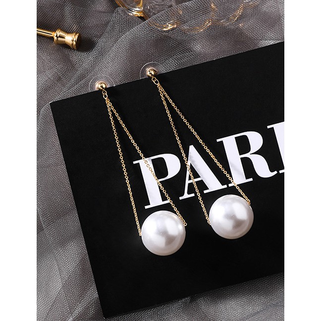 LRC Anting Tusuk Fashion Big Pearl Earrings F6246X