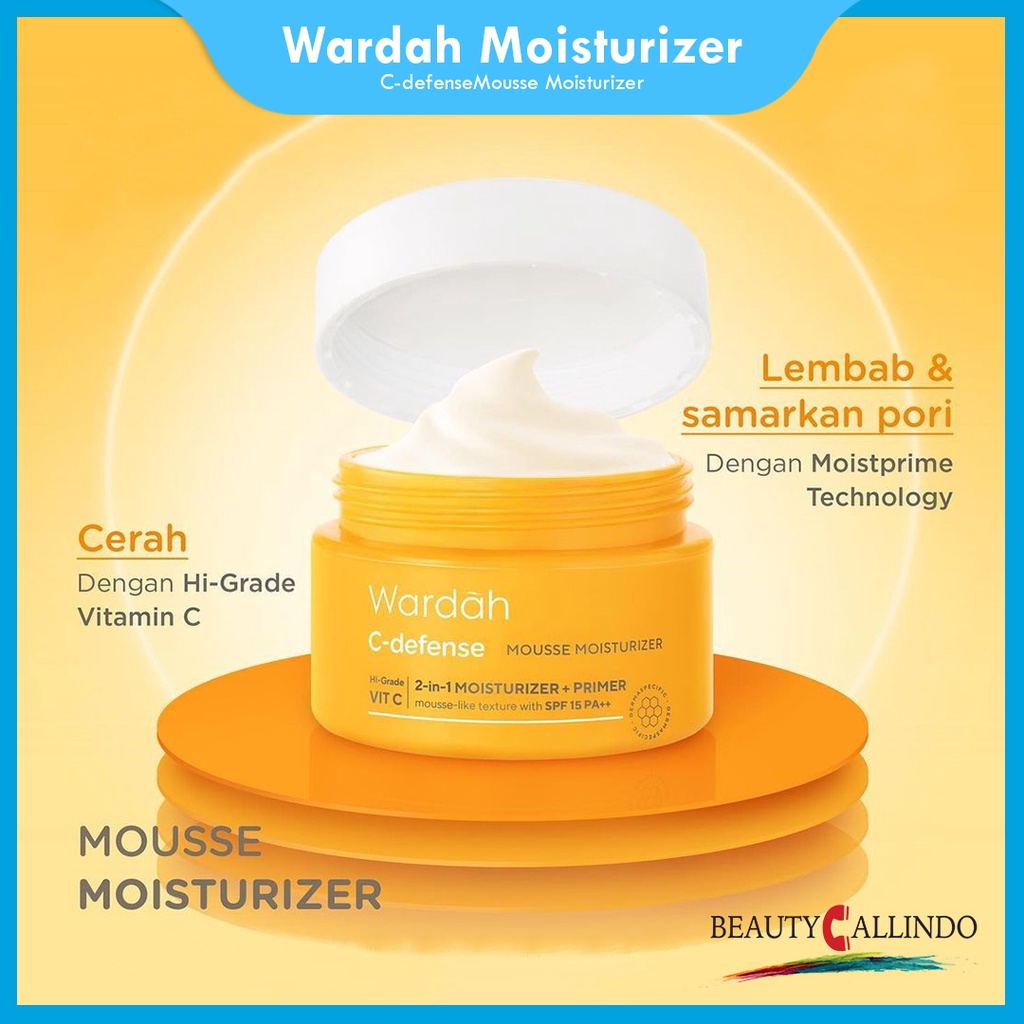 Wardah C Defense Mousse Moisturizer Day Cream Pelembab Siang