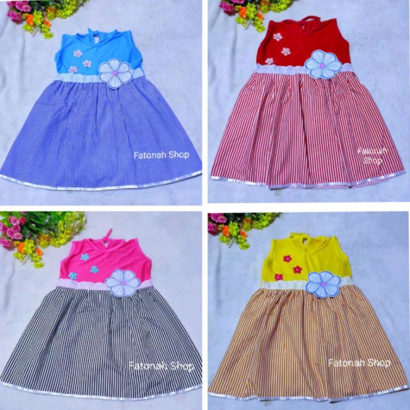 Dress Anak 2 3 tahun baju anak cewek perempuan ( bunga kenangan )