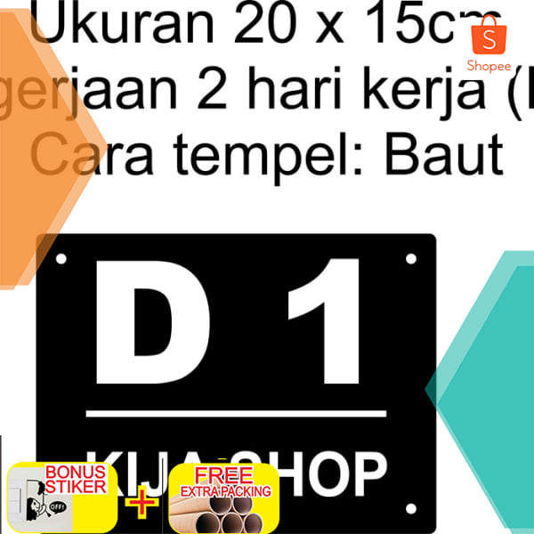 

Nomor rumah acrylic timbul - Hitam Keren