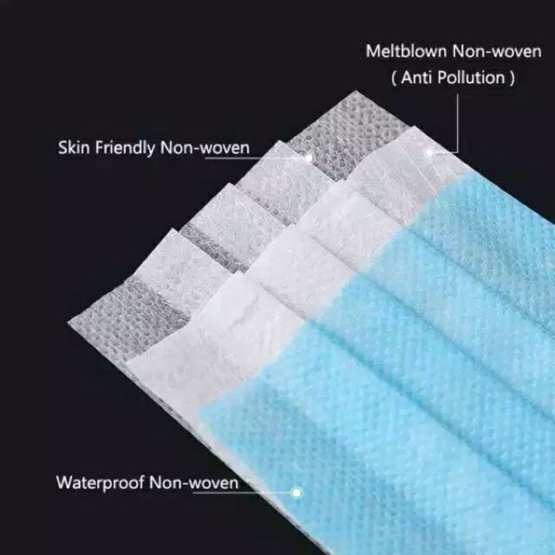 masker 3 ply disposable biru