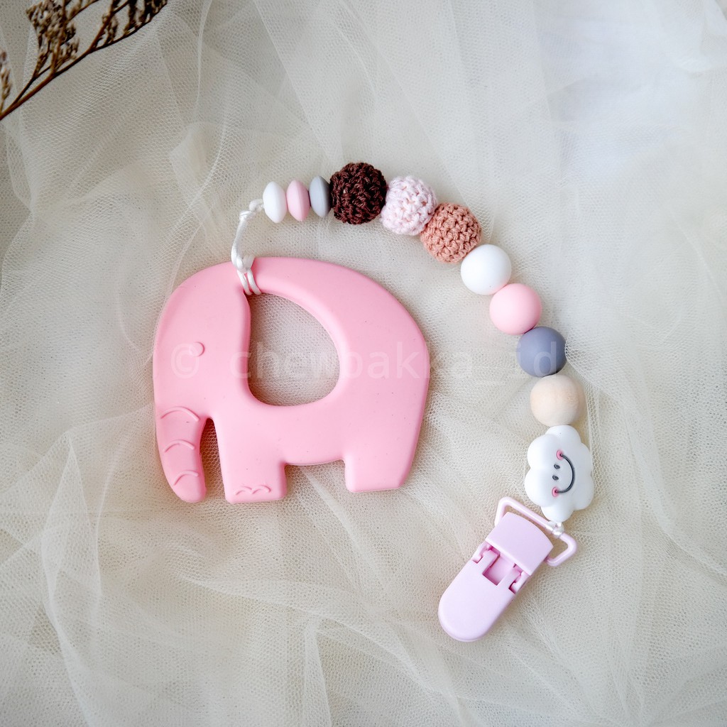 TEETHER GIGITAN BAYI - ROBO PHANT PINK