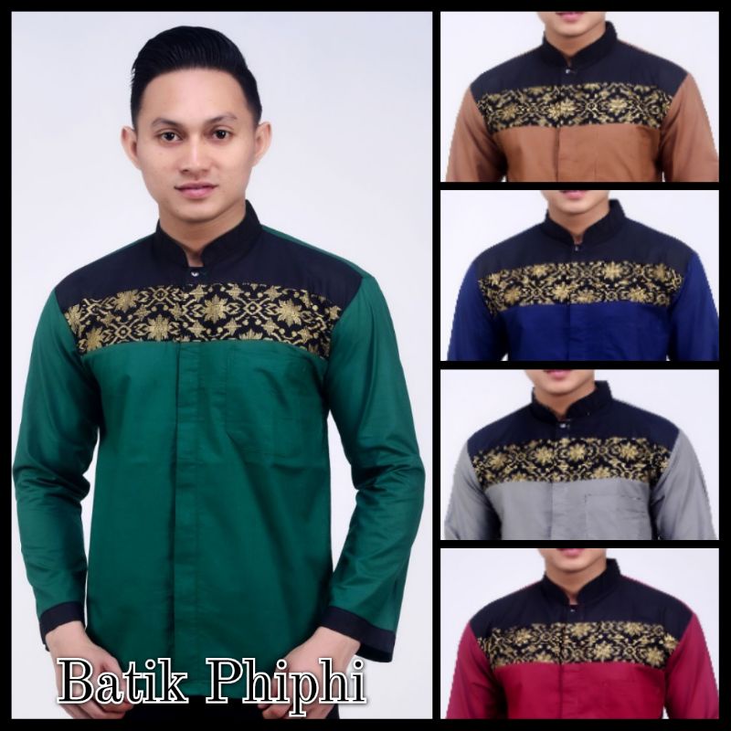 Koko Bordir Kombinasi Lengan Panjang Size M, L, XL ( ORIGINAL )