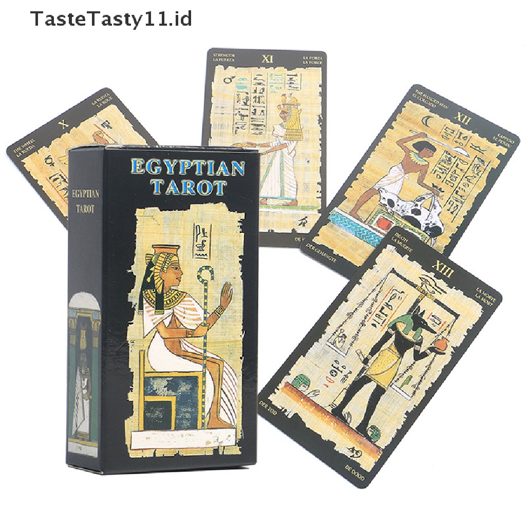 【TasteTasty】 Egyptian Tarot of Wirth Tarot Cards Oracle Cards for Divination Fate Tarot .