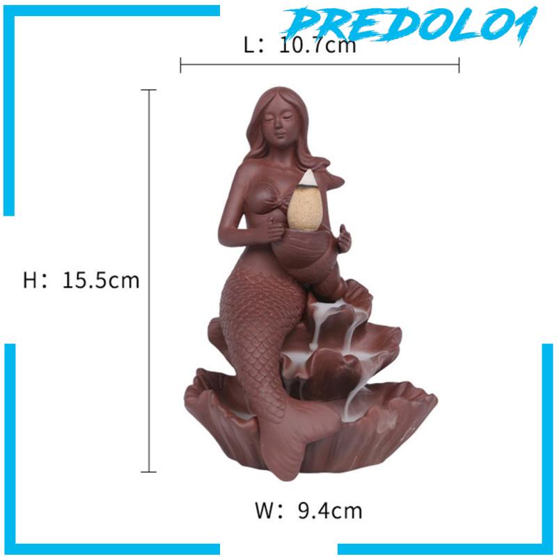 [PREDOLO1] Purple Clay Backflow Incense Cone Burner Aroma Yoga Incense Holder Censer