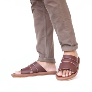  SaNDal  Pria Slide Kickers  Original Bahan  Kulit Santai 