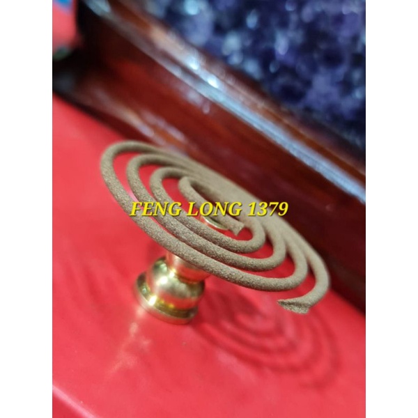 Tempat bakar dupa / Hiolo Mini KUNINGAN u/Hio stick Hio Lingkar Kecil