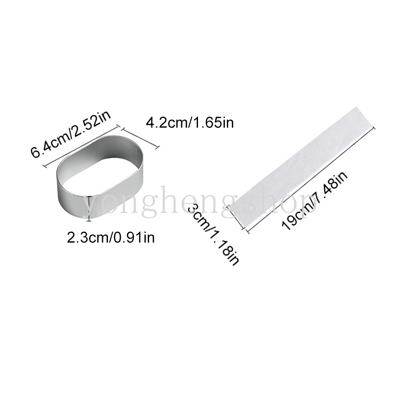 10 / 100 Pcs Cetakan Kue Bentuk Oval Bahan Stainless Steel