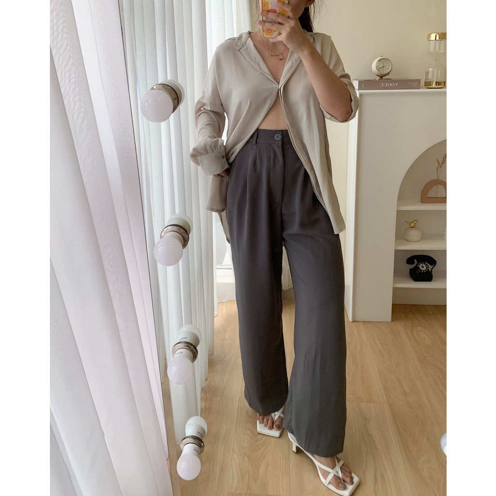 LOOSE TROUSERS PANTS - Celana wanita - pants wanita - bawahan wanita-1