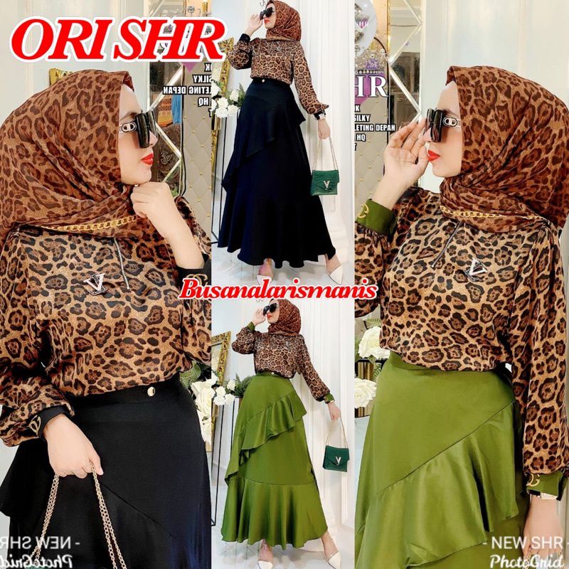 READY SETELAN ROK LEOPARD SHR ORI✨100%