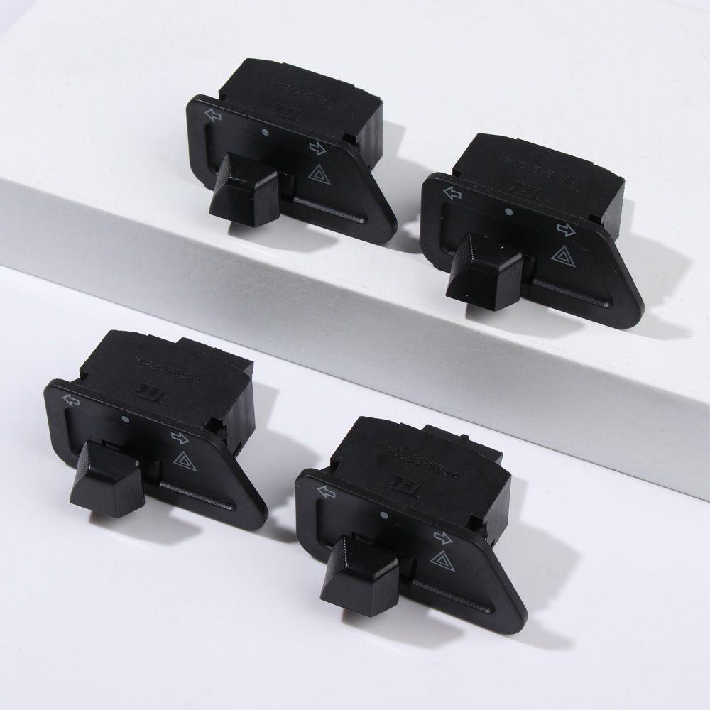 R-FLOWER 1/2/3pcs Lampu Flash Ganda Hitam 50cc 125cc 150cc Pemasangan Mudah Tombol Saklar Tunggal