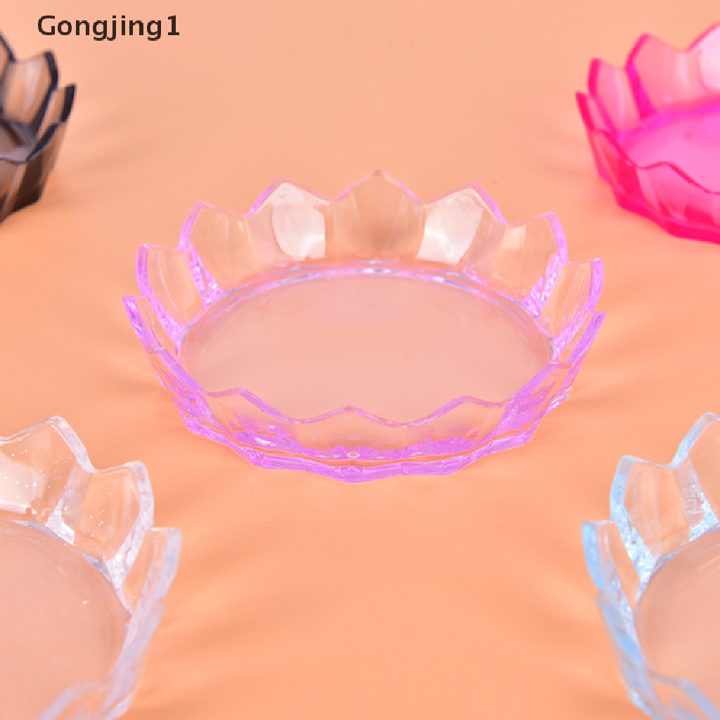 Gongjing1 1pc Palet Akrilik UV Gel Holder Kuku Palsu DIY