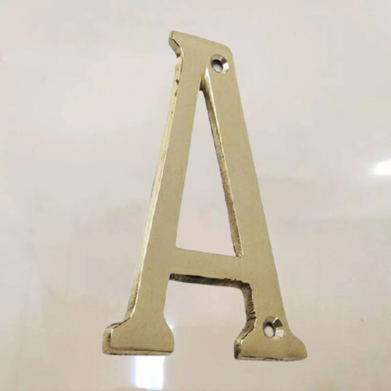 Huruf Alamat Rumah Toko Kuningan Antik Murah Alphabet A