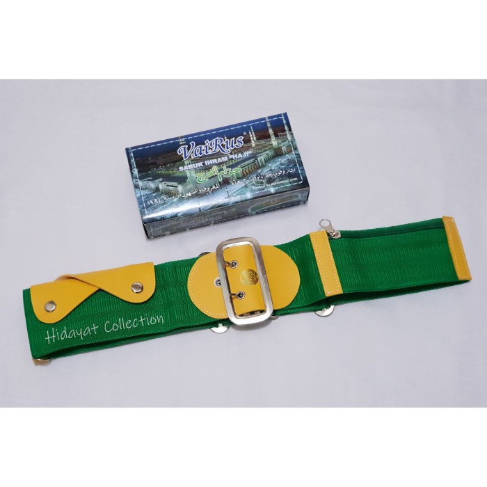7040frv Sabuk Haji Sabuk Umroh Sabuk Jawara Sabuk Silat Betawi Vairus Hijau - M, Hijau Rg050R
