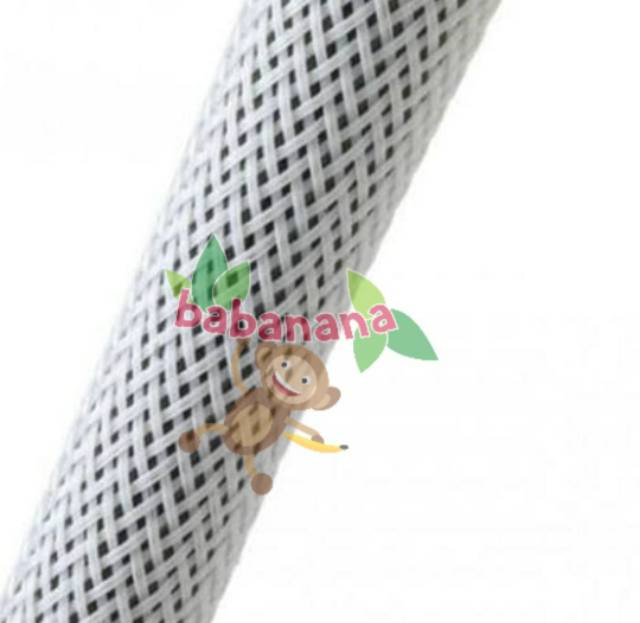 Pembungkus Kabel Putih Cable Sleeve braided nylon