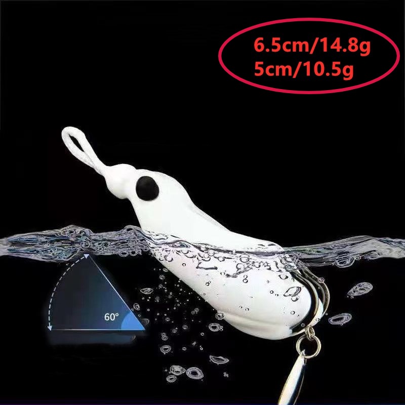 Umpan Pancing Soft Frog 5cm 10.5g/6.5cm14.8g Katak Casting Soft Frog Lure Floating Bait 3D Eyes soft frog killer Top Water Fishing Lure With Sequins Umpan Ikan