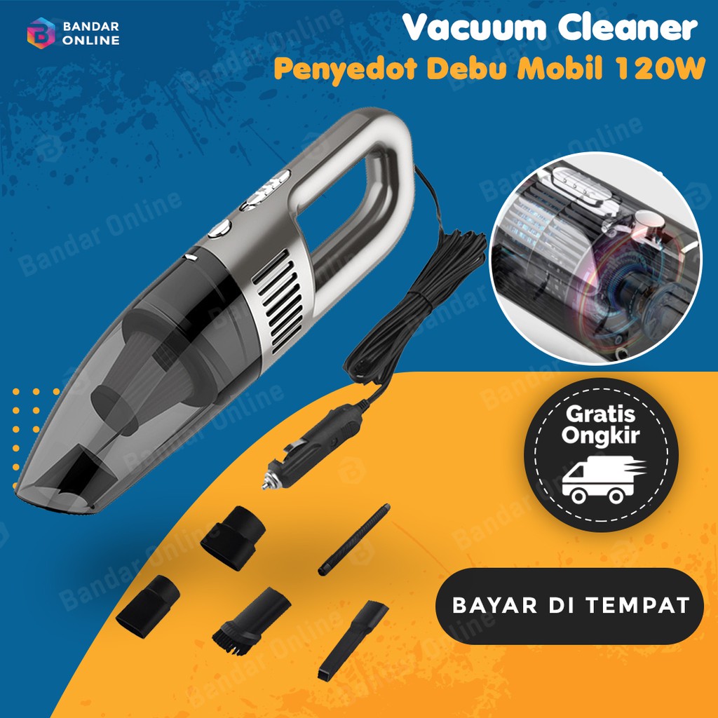 Vacuum Cleaner Alat Penyedot Debu Mobil Listrik 12V 120W | Shopee Indonesia