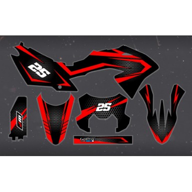 Decal klx bf 150 simple merah