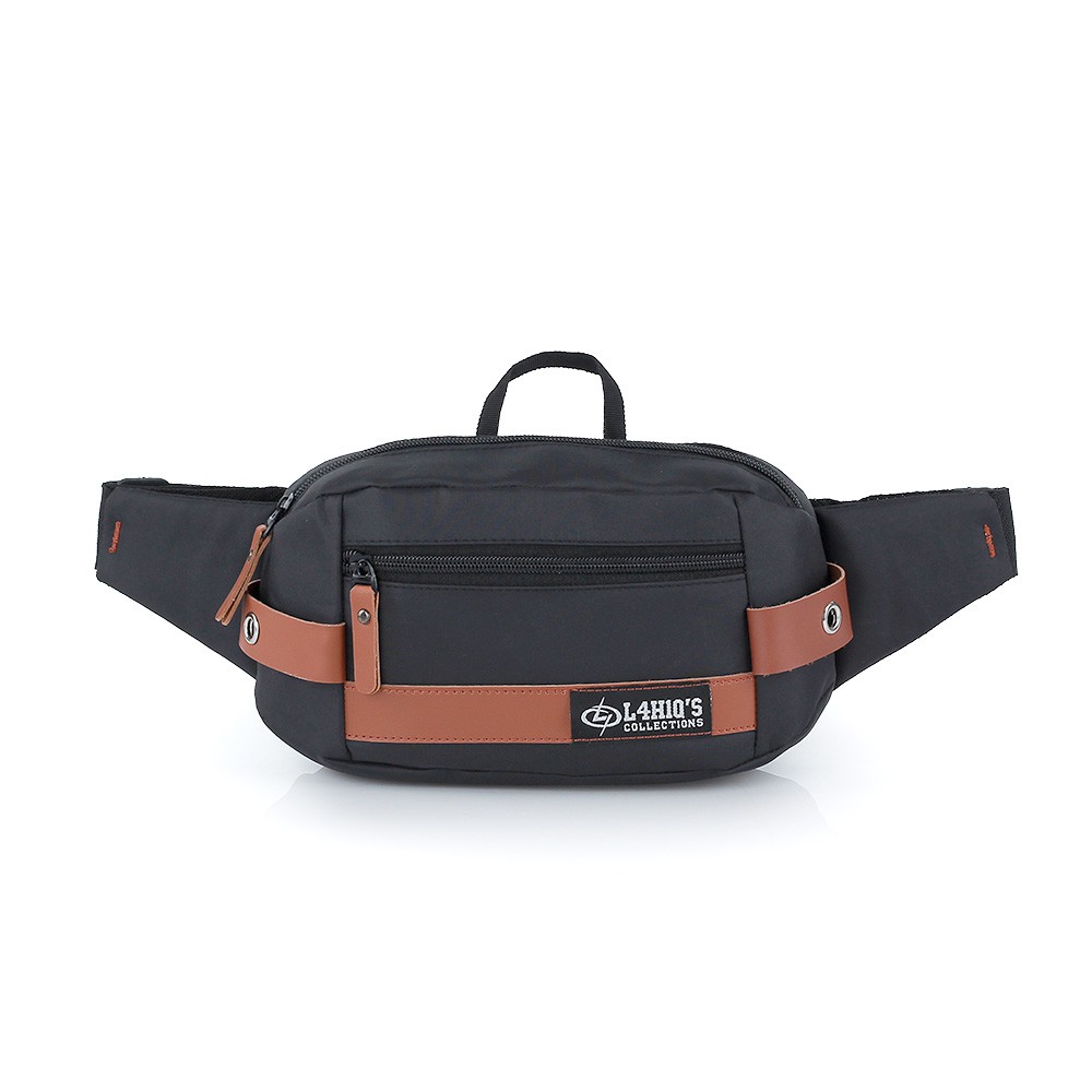 Tas Selempang Waistbag Pria Hitam Kecil Distro Keren Terbaru Simpel Premium Waterproof Anti Air